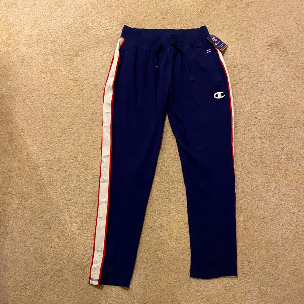 NWT Champion Sweat Pants Ankle 3/4 Athletic Navy XS Heritage